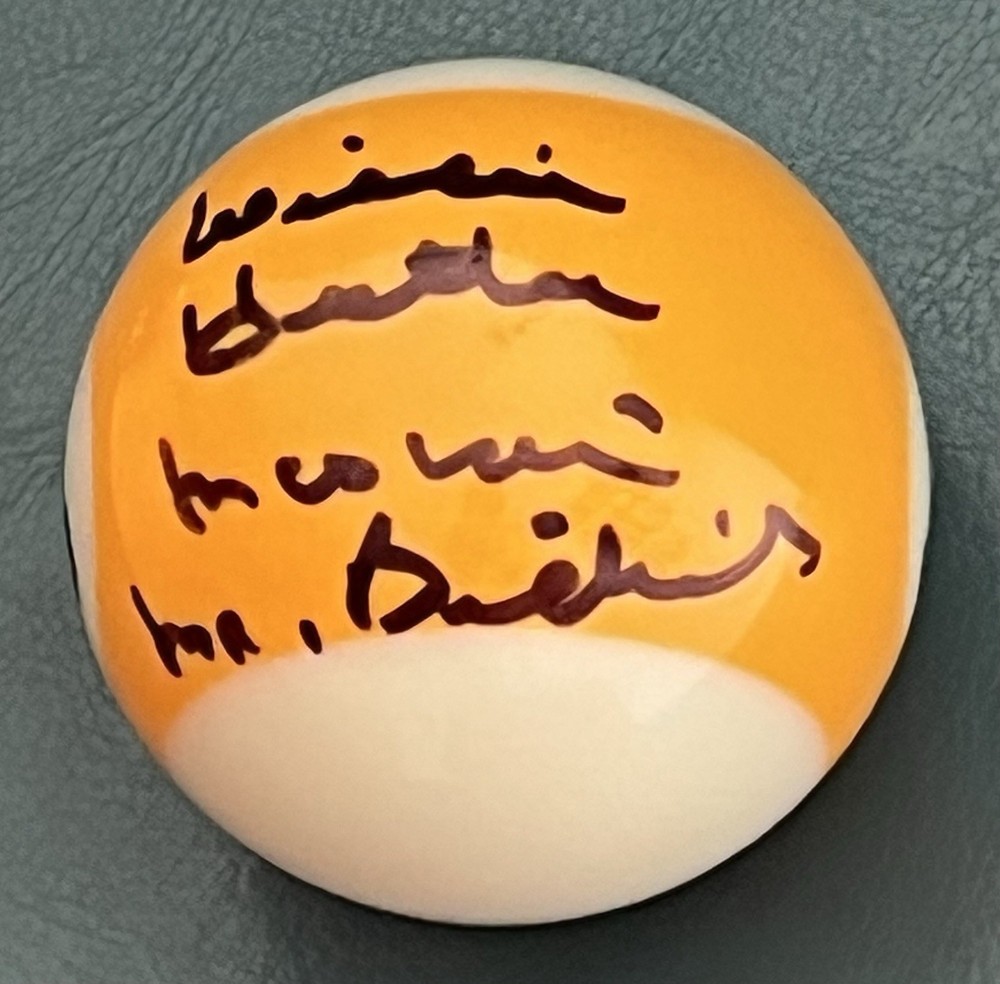 Willie Mosconi Signed #9 Ball With Multiple Inscriptions JSA!!