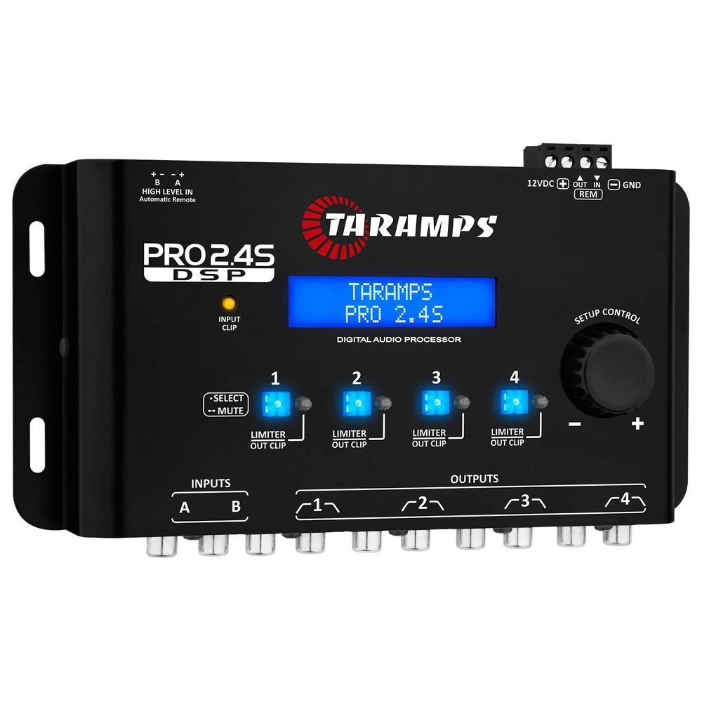 Taramps Pro 2.4S DSP Crossover Full Digital Signal Processor & 15-Band Equalizer