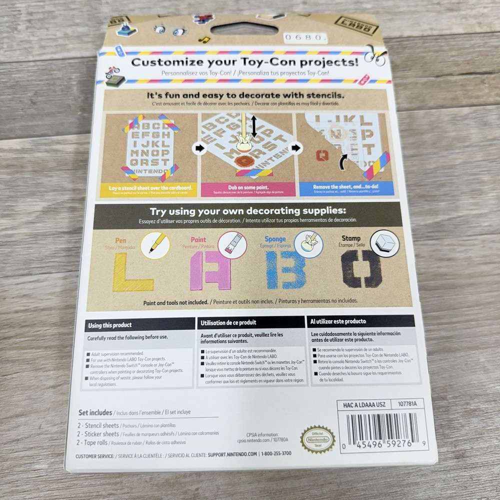 Nintendo Labo Customization Set Open Box Unused (Nintendo Switch)