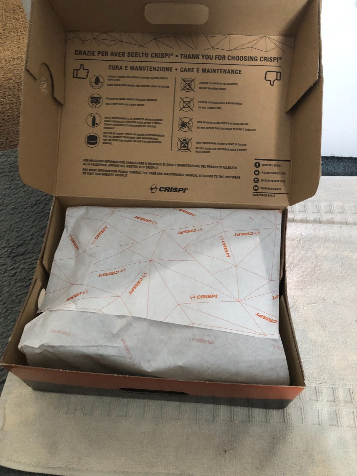 New Crispi Attiva MID GTX Brown Orange Men’s Boots Size 10.5 LW2320 4207