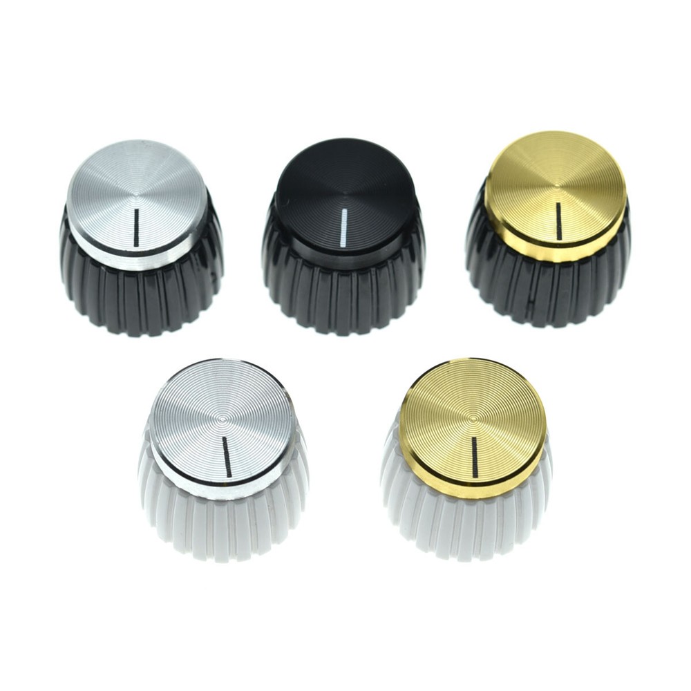 10pcs Guitar Amplifier Knobs White w/ Gold Cap Push-on fits Marshall Amplifier