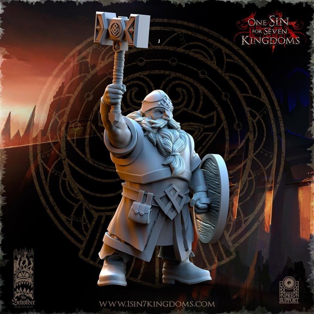 Dwarven Kingdoms Warrior | The Beholder Miniatures