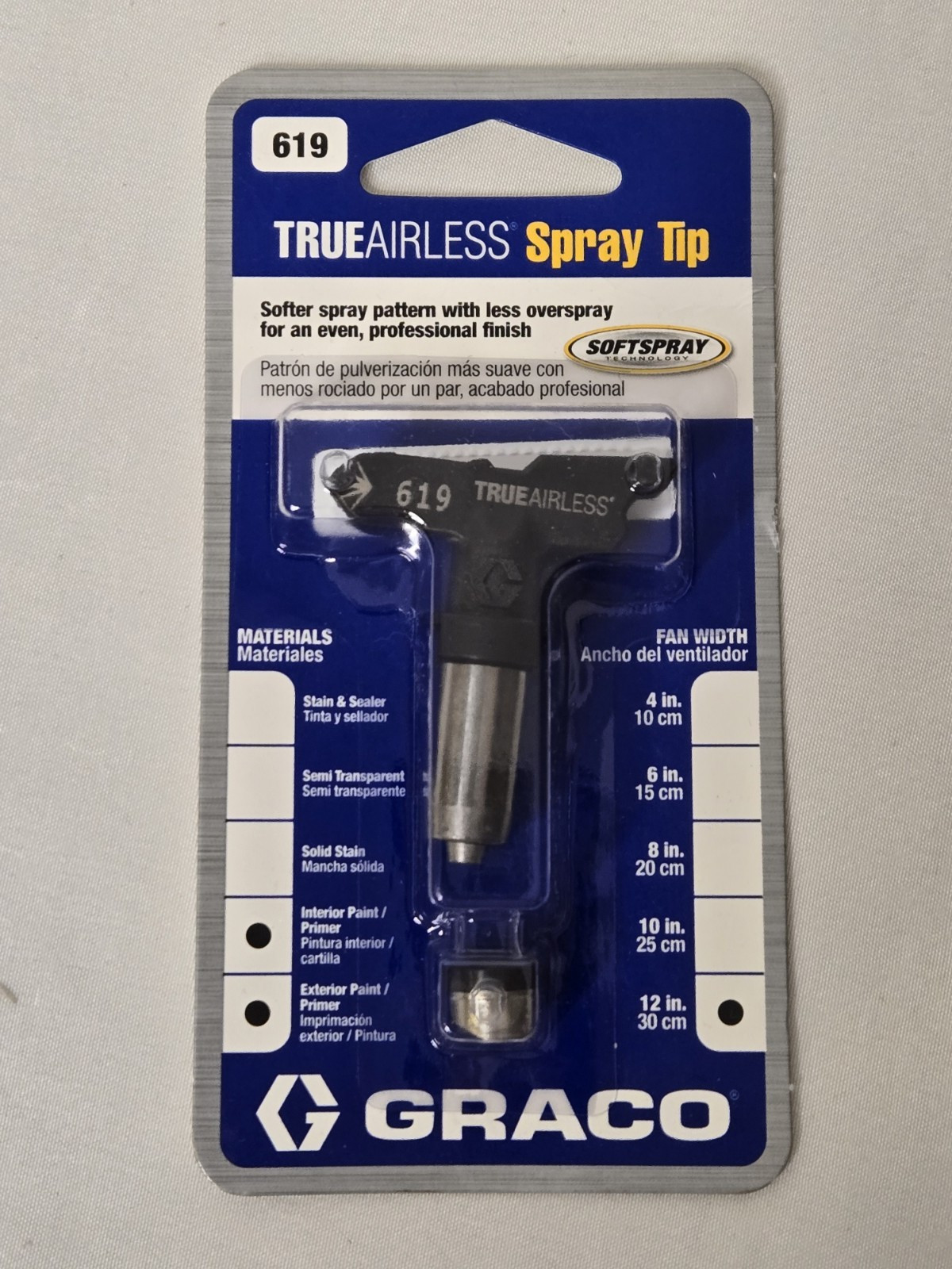 Graco 619 True Airless Spray Tip 12 in 30 cm TRU619