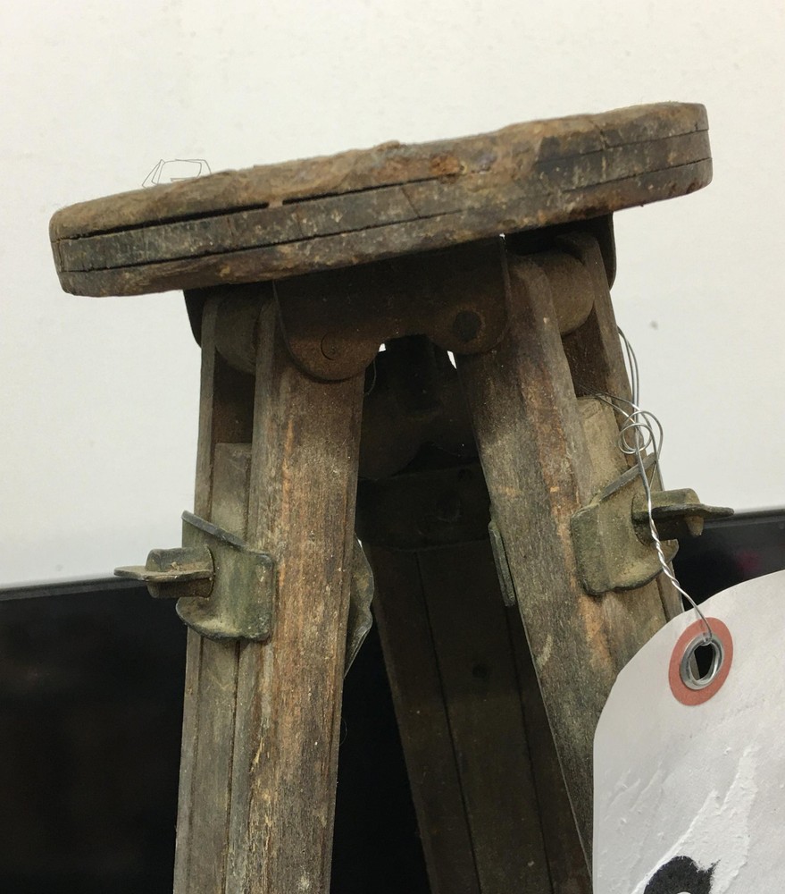 Wood Tripod transit survey vintage stand rustic primitive