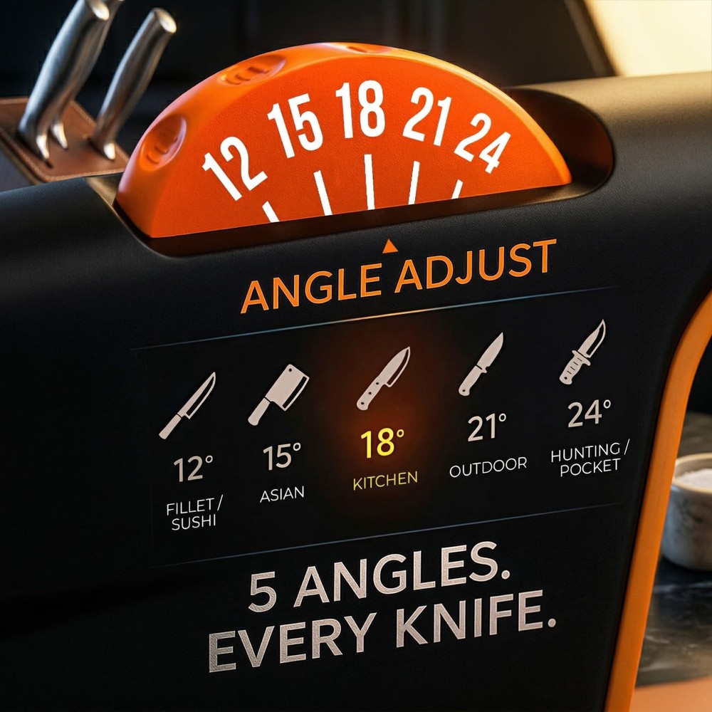 5 Precision Adjust Knife Sharpener 3Stage Premium Kitchen Knife Sharpener to ...