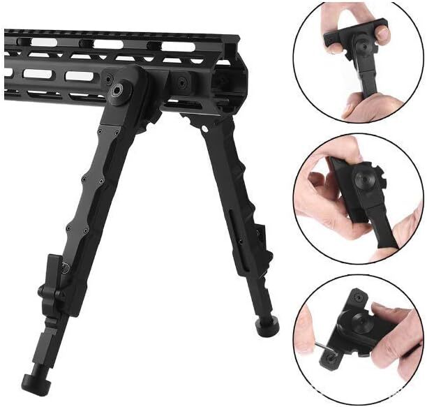 Split Bipod Adjustable Tactical Stand Rifle Bipod V9 Hunting Bipod