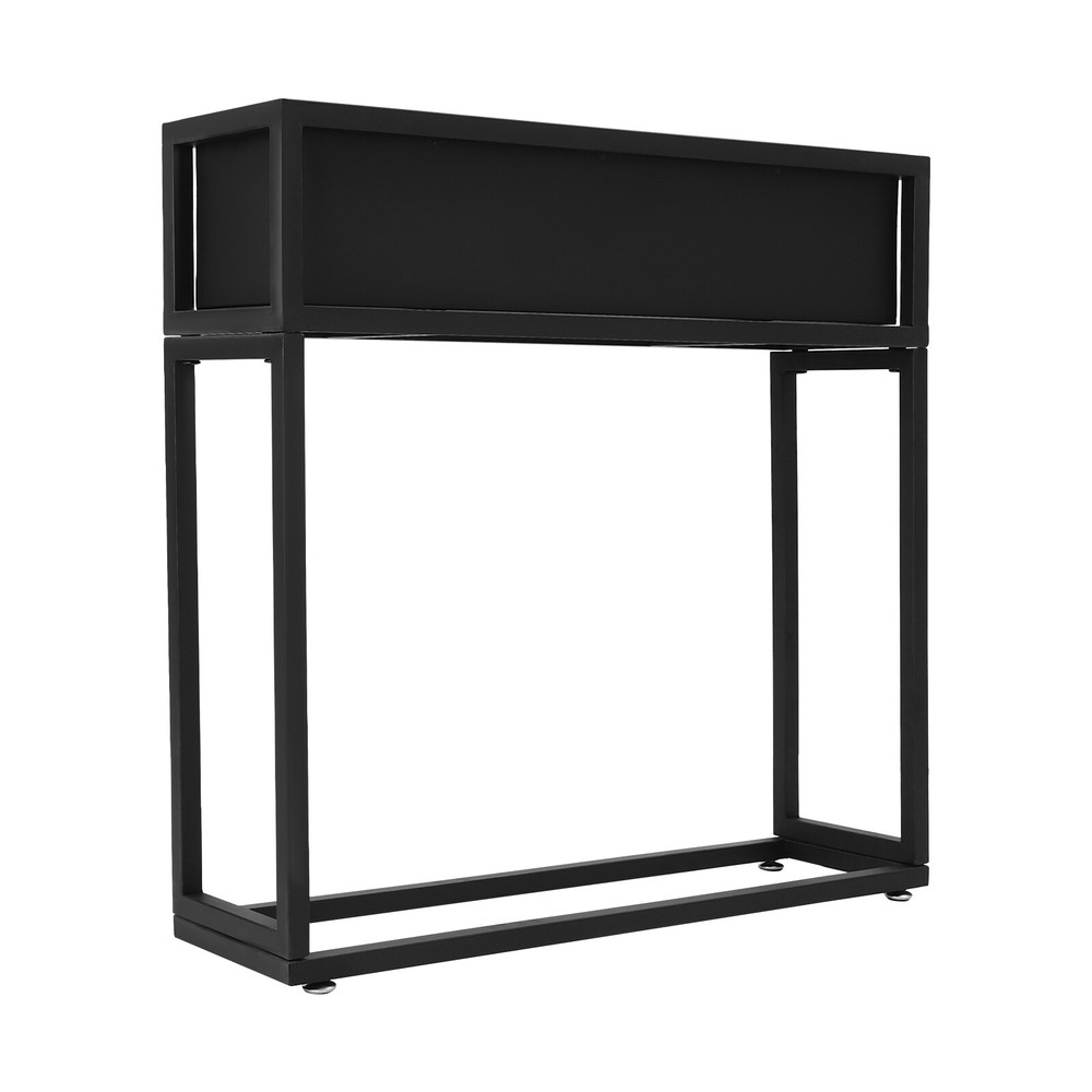 28*8*28" Elevated Planter Box Tall Rectangular Planter Garden Plant Stand Black