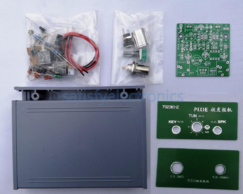 Super PIXIE CW short wave transceiver with shell 7023KHZ DIY KIT