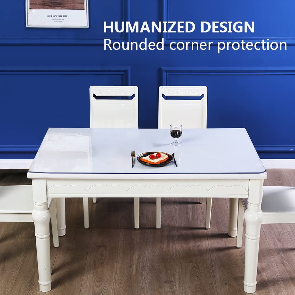 44x70 Inch Clear Plastic Dining Table Protector Transparent 44"x70",