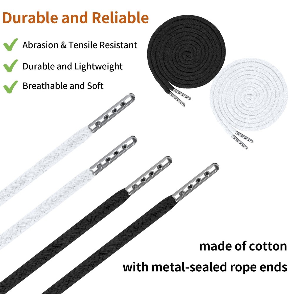 BEVTEE 12 Pcs Drawstring Cord, 60 Inch Hoodie String Replacement, Draw String...
