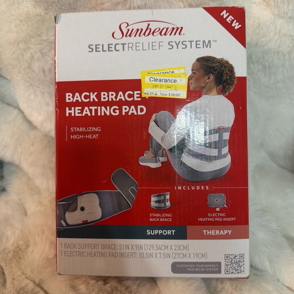 Sunbeam Select Relief System Back Therapy Bundle USB Powered Firm Support