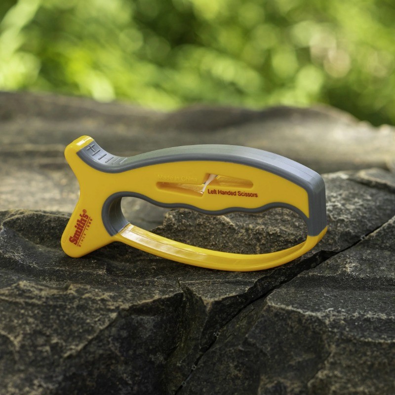 Smith’s 50170 JIFFY V-Sharp Knife & Scissors Sharpener | Yellow & Grey