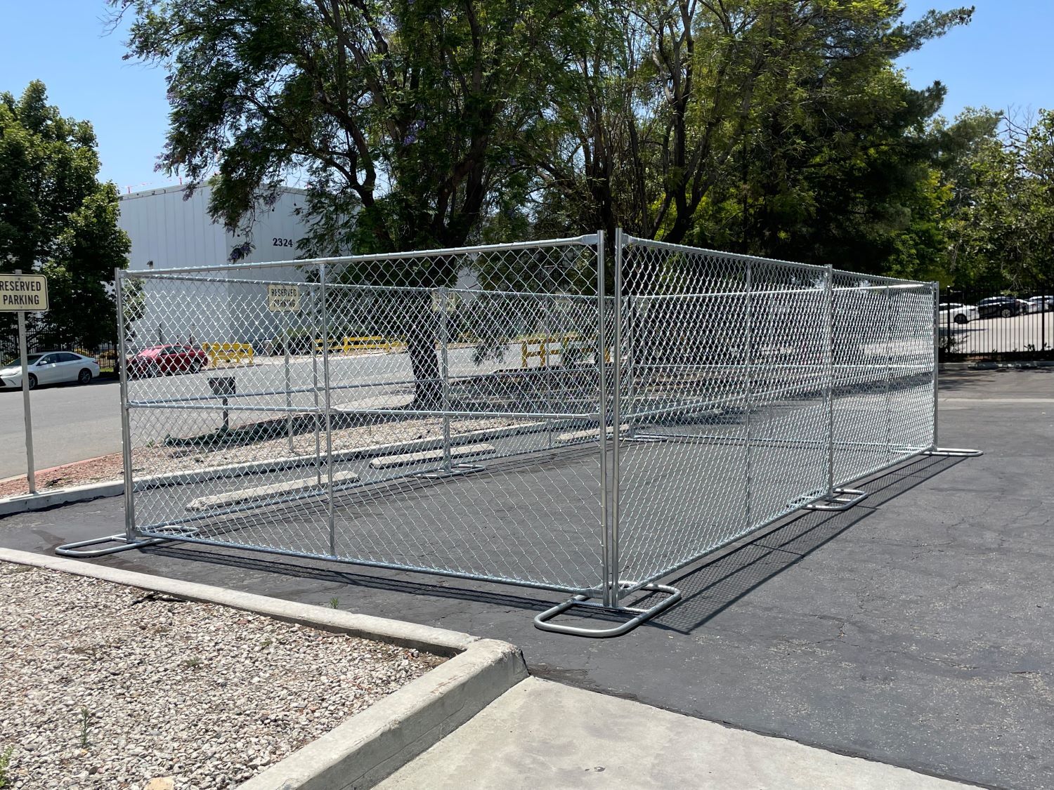 6 ft x 12 ft Temporary Chain Link Fence Panel (Galvanized) - WILL CALL RIVERSIDE