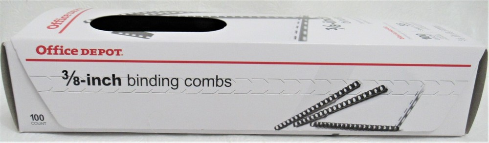 Office Depot Binding Combs 3/8-inch 100 Ct. Black