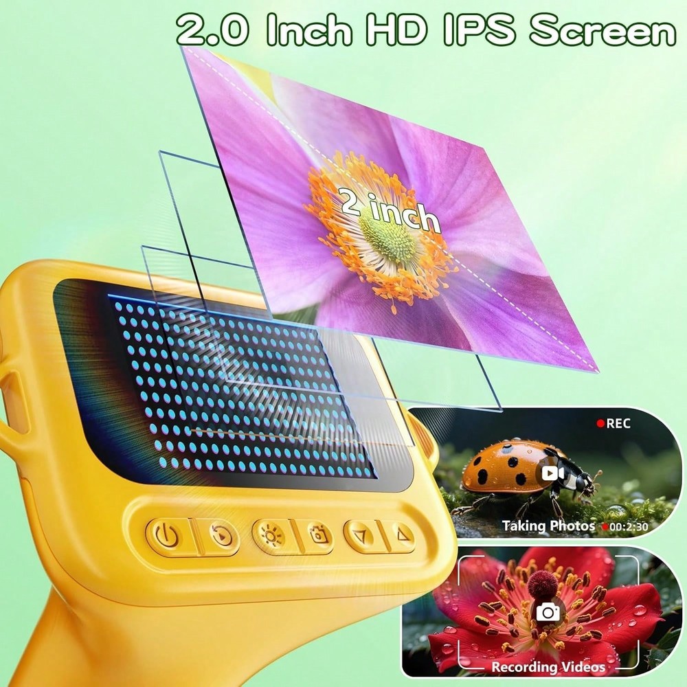 Portable Digital Microscope Gift Set 2MP 2'' IPS Screen