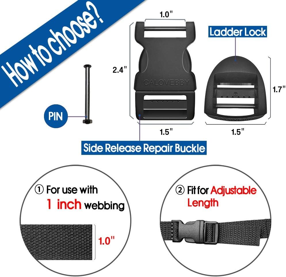 Field Repair Buckle Adjustable Plastic Strap Release