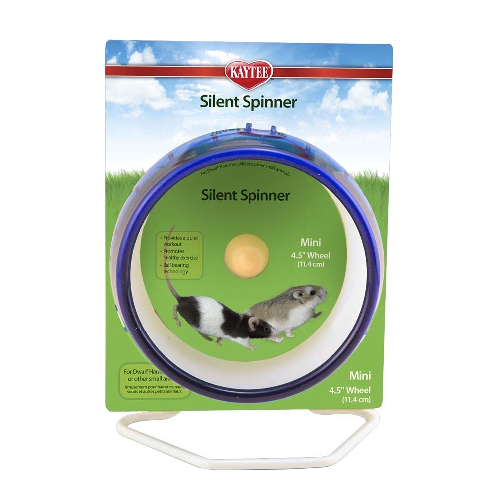 Kaytee Silent Spinner Wheel 4.5 inch Diameter Mini for Dwarf Hamsters, Mice