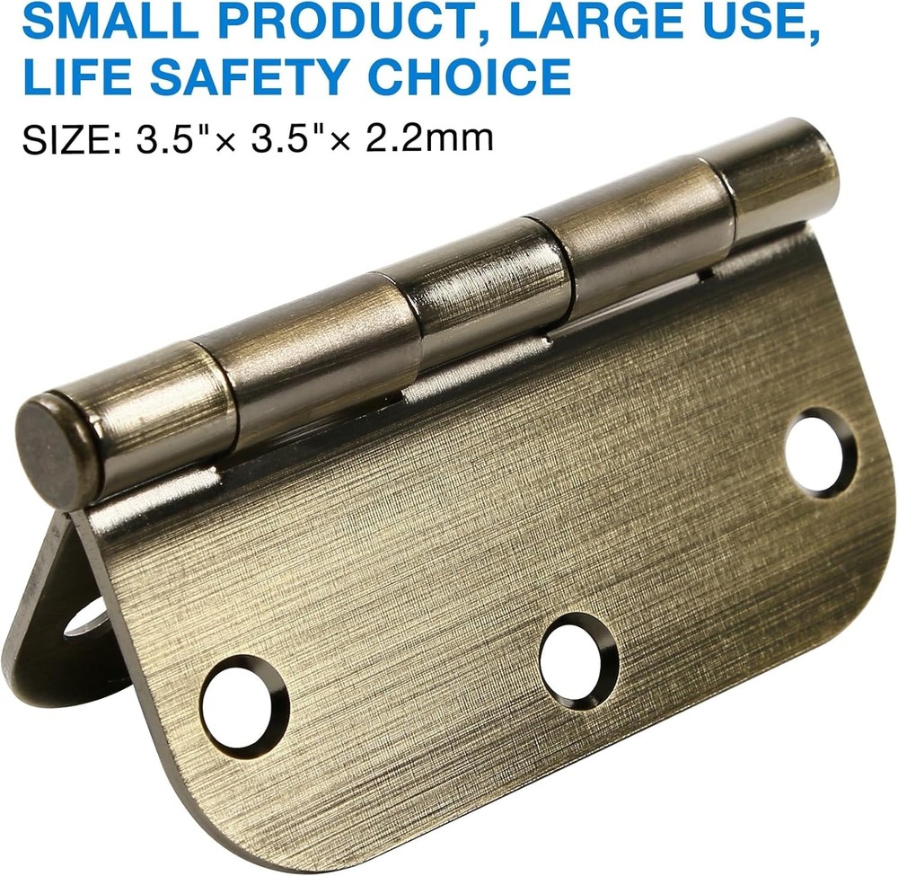Decorative Antique Brass Door Hinges 12 Pack