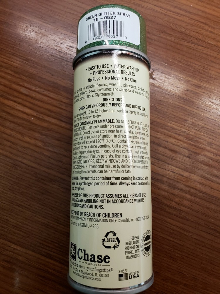 Decorating Magic Spray Glitter Bonus size 6oz GREEN