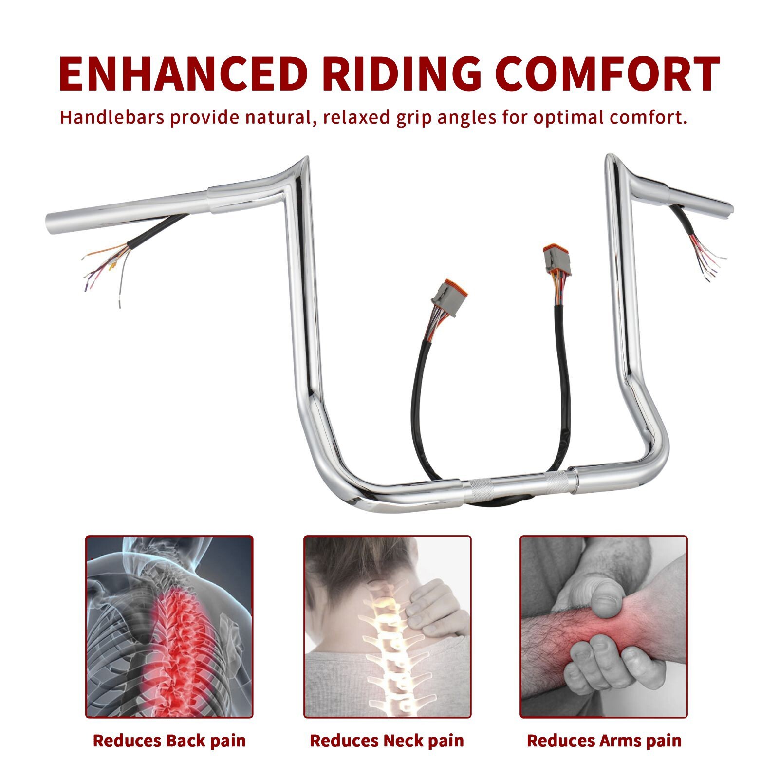 Prewired 12" Electra Glide Handlebar for 1996-2006 Street Glide Ultra Classic