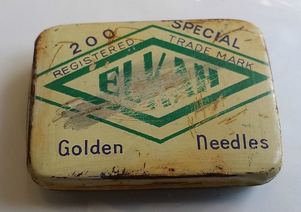 PG259 - ELKAH GOLDEN Gramophone Needles Box Empty Gramophone Tips