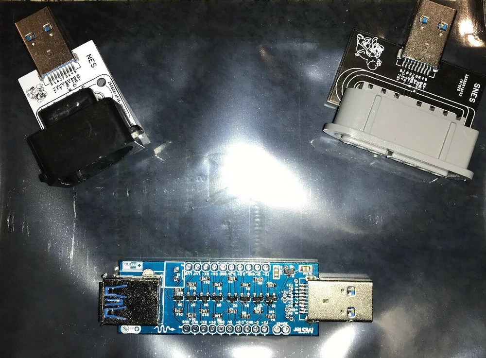 Mister FPGA SNAC USB For SNES & NES Controllers. Now includes Left angle USB ext