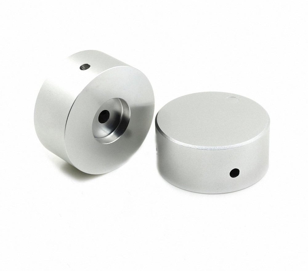 1PCS Solid aluminum matte silver 48*22 Power amplifier volume potentiometer knob