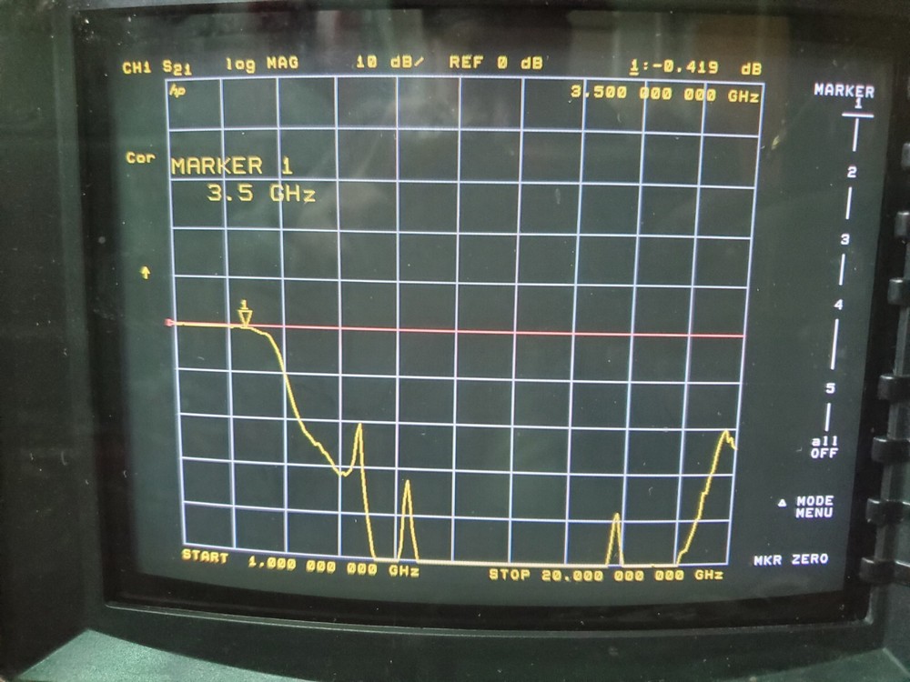 MA 32096 lowpass filter 3.5 GHz adjustable (some) tested, see data, M/A COM