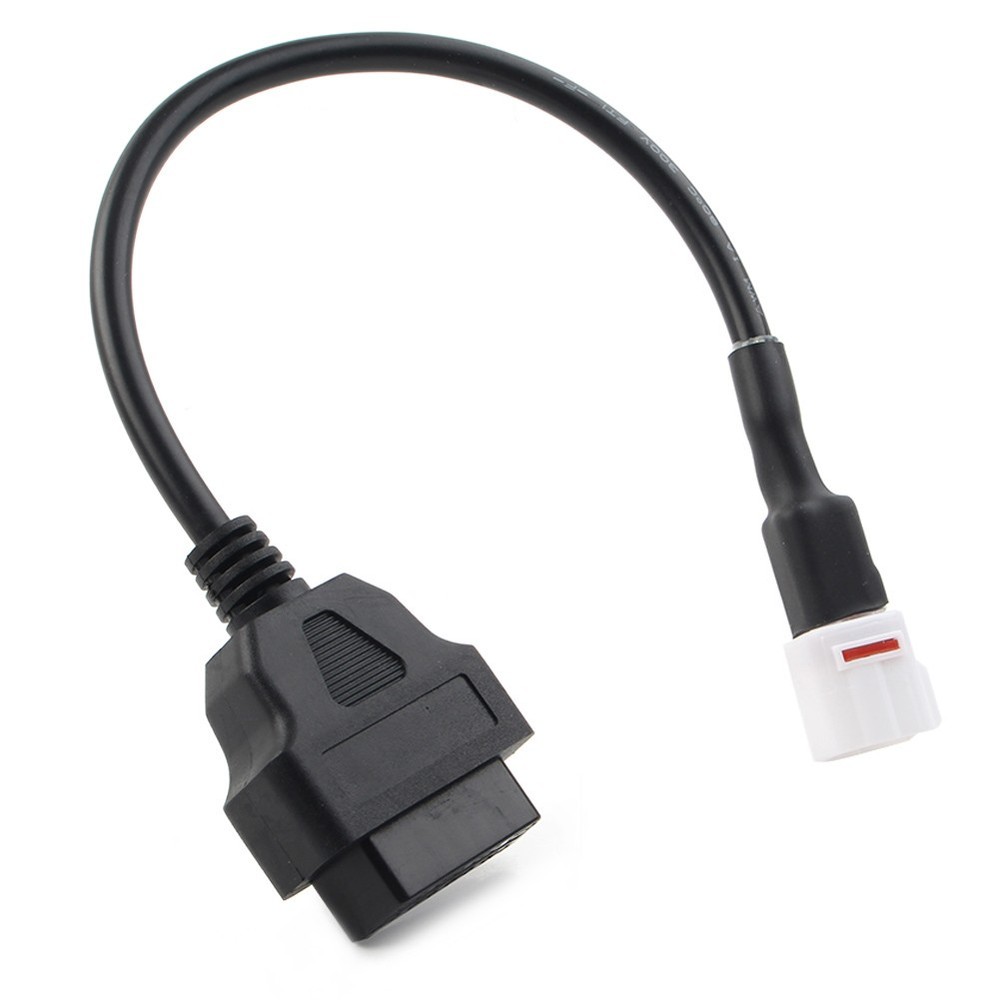 Motorcycle 4 Pin to OBD2 Diagnostic Tool Code Reader Adapter Cable For Yamaha