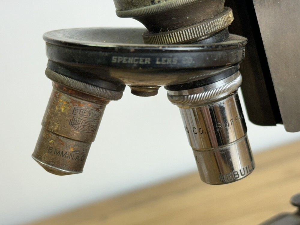 VINTAGE EARLY 1900'S SPENCER BRASS MICROSCOPE