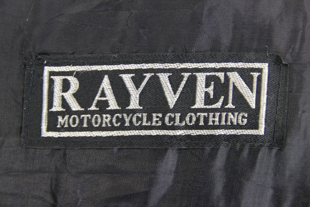 RAYVEN CLASSIC BLACK LEATHER BIKER JACKET: SIZE 10