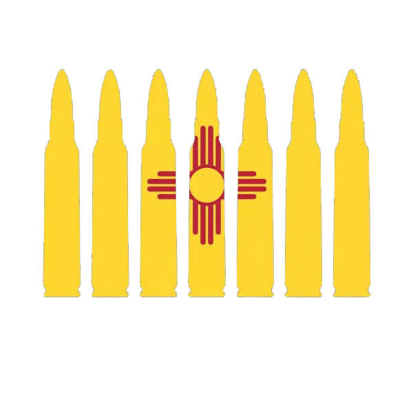 New Mexico Flag Bullet Ammo Sticker Decal