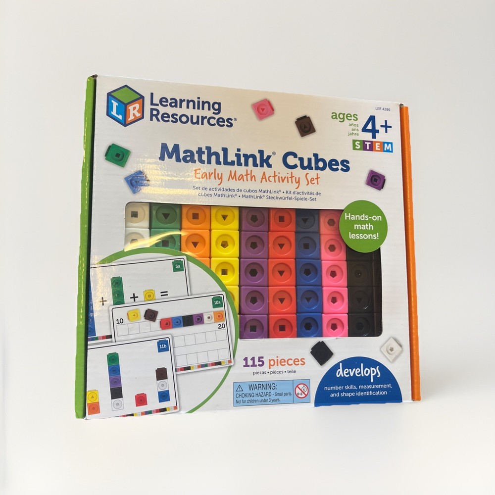 Learning Resources MathLink Cubes Early Math Activity Set - 115 Pieces