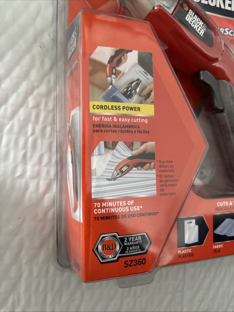 Black & Decker PowerScissors SZ360 Cordless Rechargeable Electric Scissors A