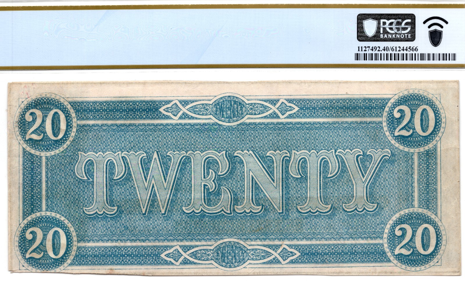 1864 $20 Confederate States of America T-67 PF-3 Note - PMG XF40! Splendid!