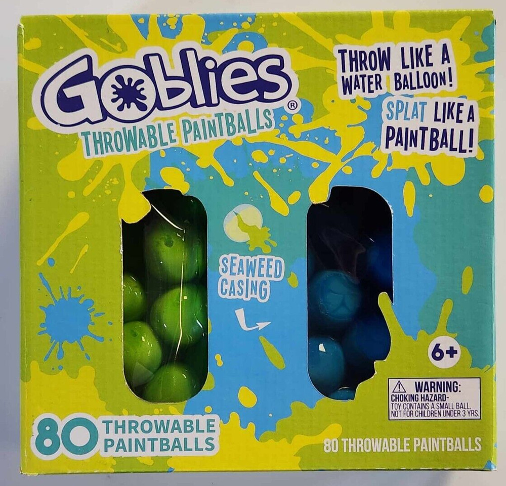 Goblies Throwable Paintballs Blue & Green 80 Pack