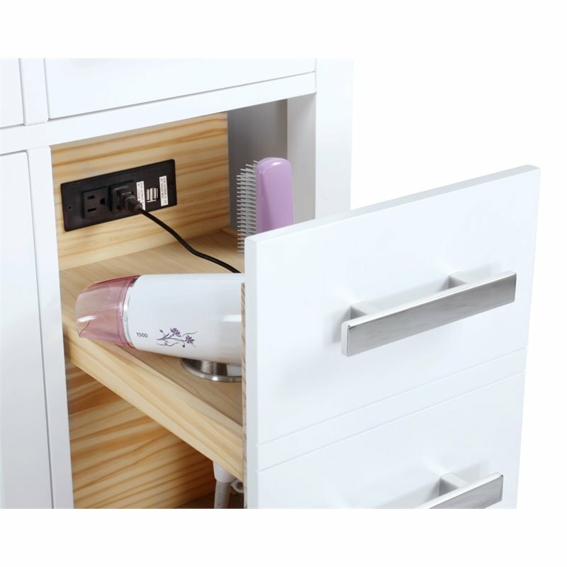 Design Element Group 84" Double Vanity in White