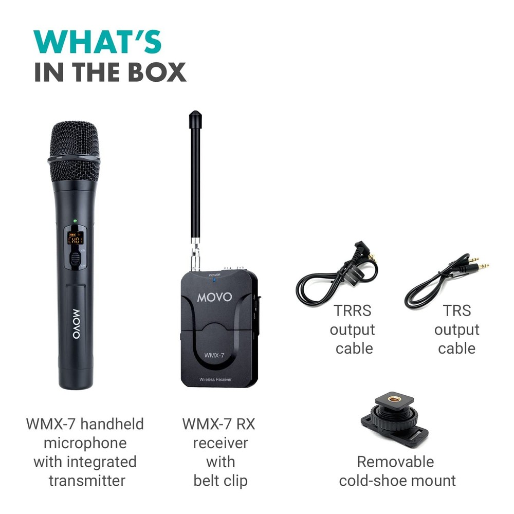 WMX-7-TH+RX Handheld Wireless Microphone System - Omnidirectional Microphone ...