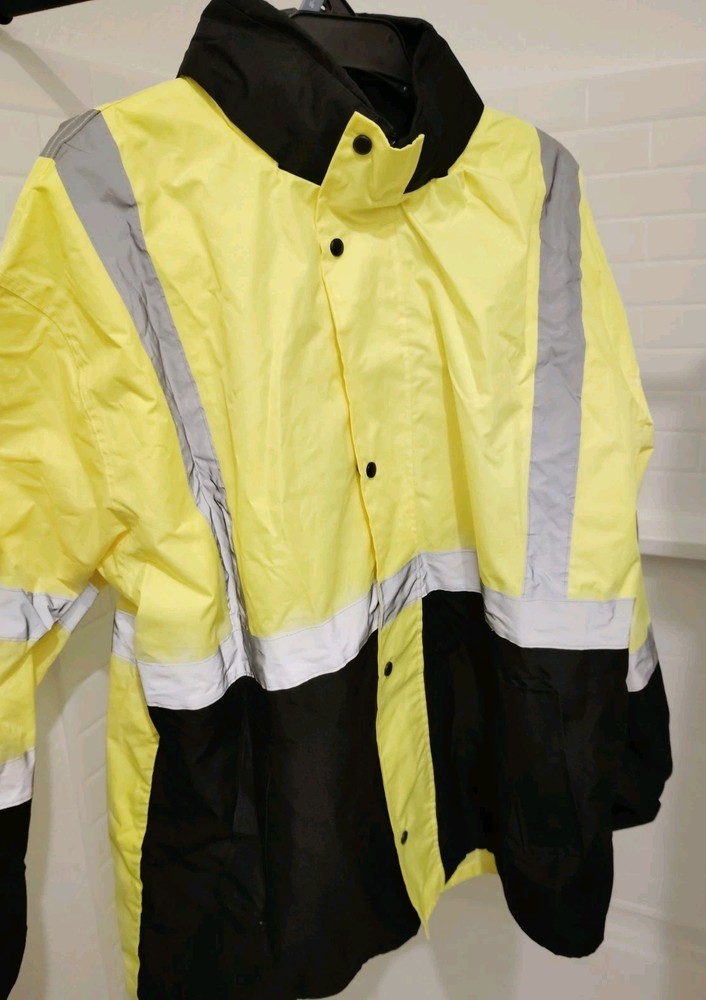 Wild Wear ANSI Class2 High Visual Rain Jacket 3X, New, never worn, without tags