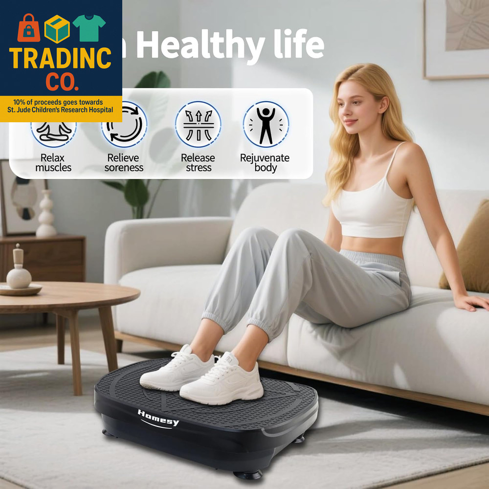 Vibration Plate Exercise Machine, Vibrating Plate for Lymphatic Drainage, Full B