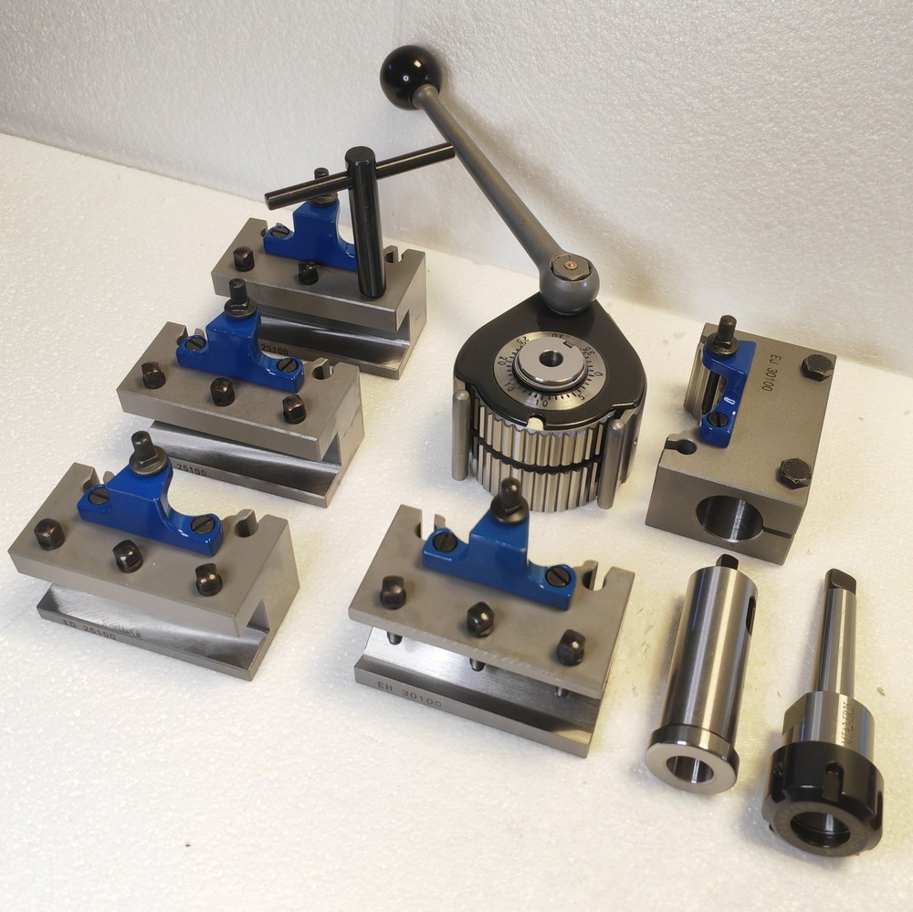 Fine Ground Multifix E Quick Change Tool Post with ED25100 EH30100 Holders