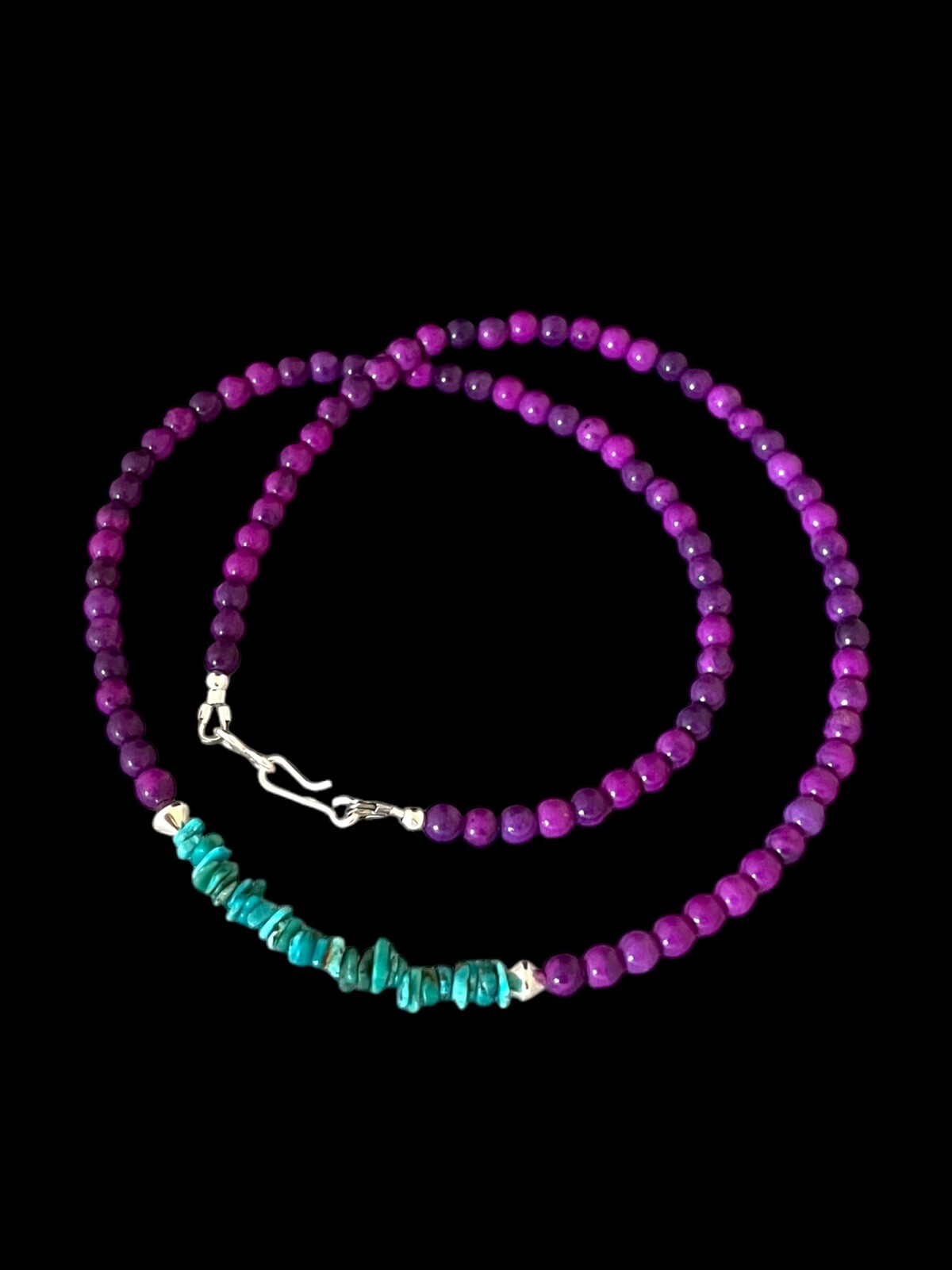 Native American Sugilite & Kingman Turquoise Necklace