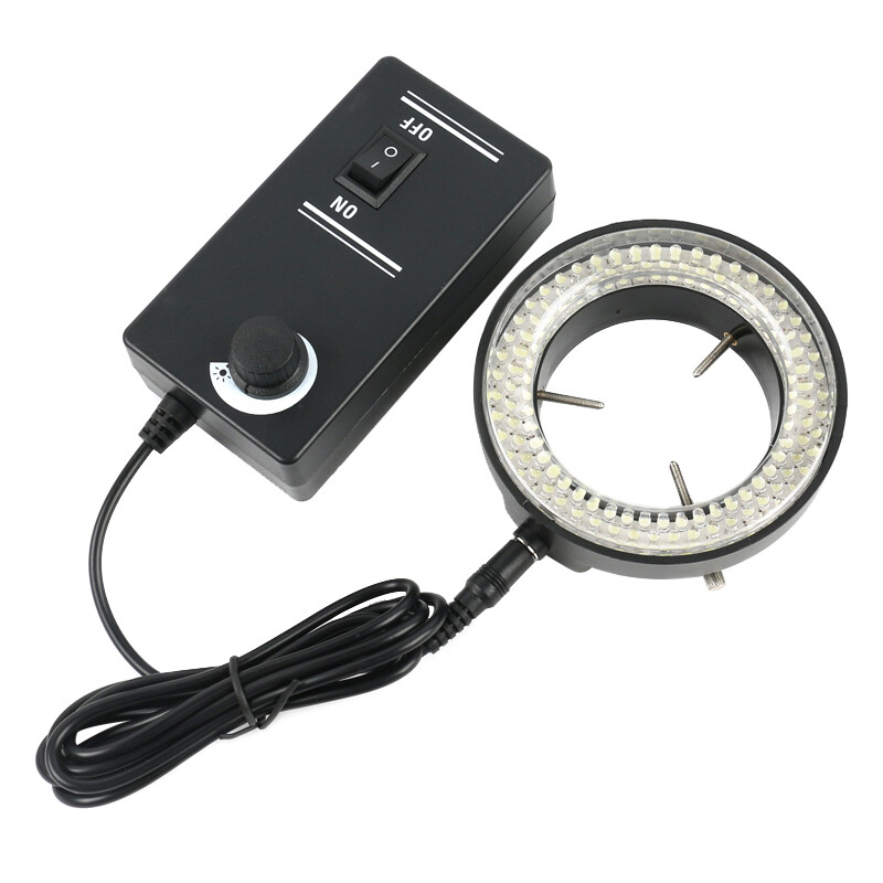 Adjustable 144 LED Ring Lamp Microscope Light Source Dia.60mm Inner AC90V-240V