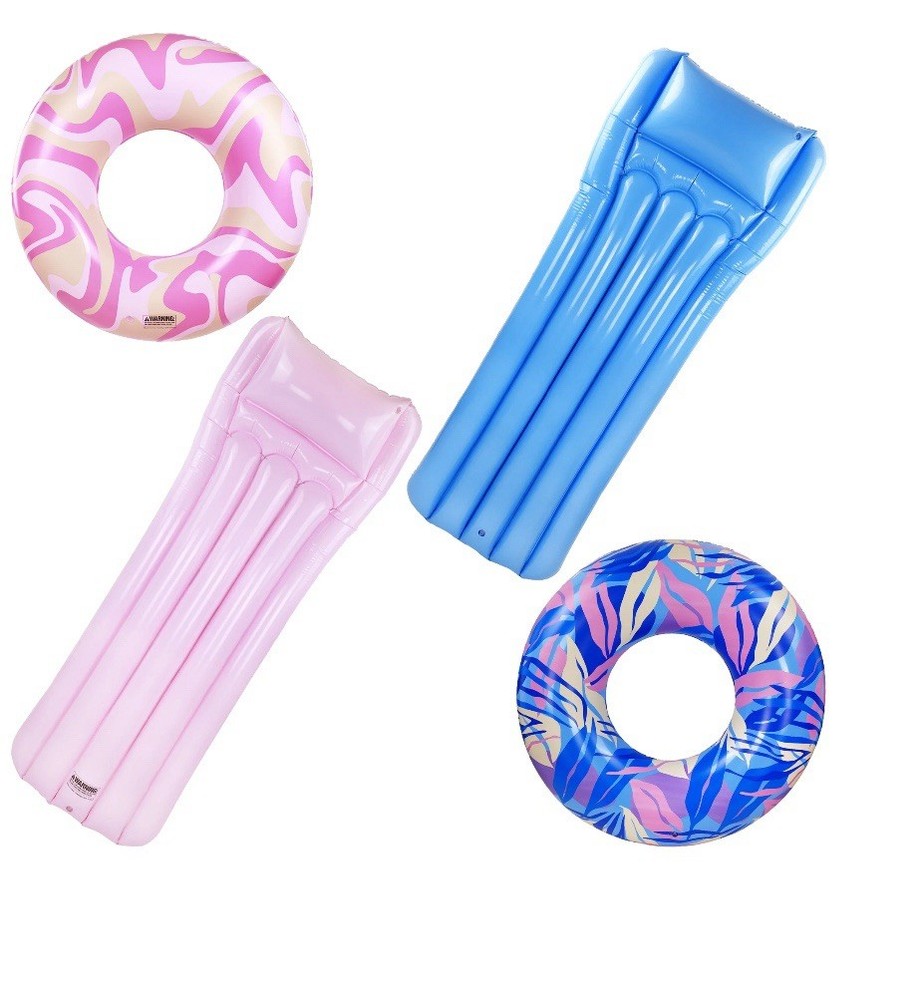 Luxe Float 4pc Combo Set (2 Lounger Float & 2 Ring Float) Coco Bongo