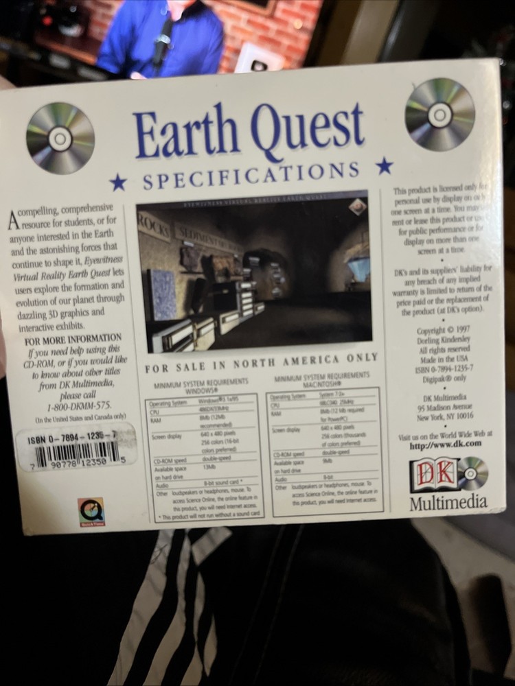 Earth Quest CD ROM Interactive Learning DK Scholastic (New Sealed)