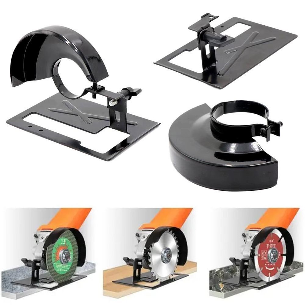 1X Bottom Plate Bracket Protective Cover for Angle Grinder to Cutting Machine ~