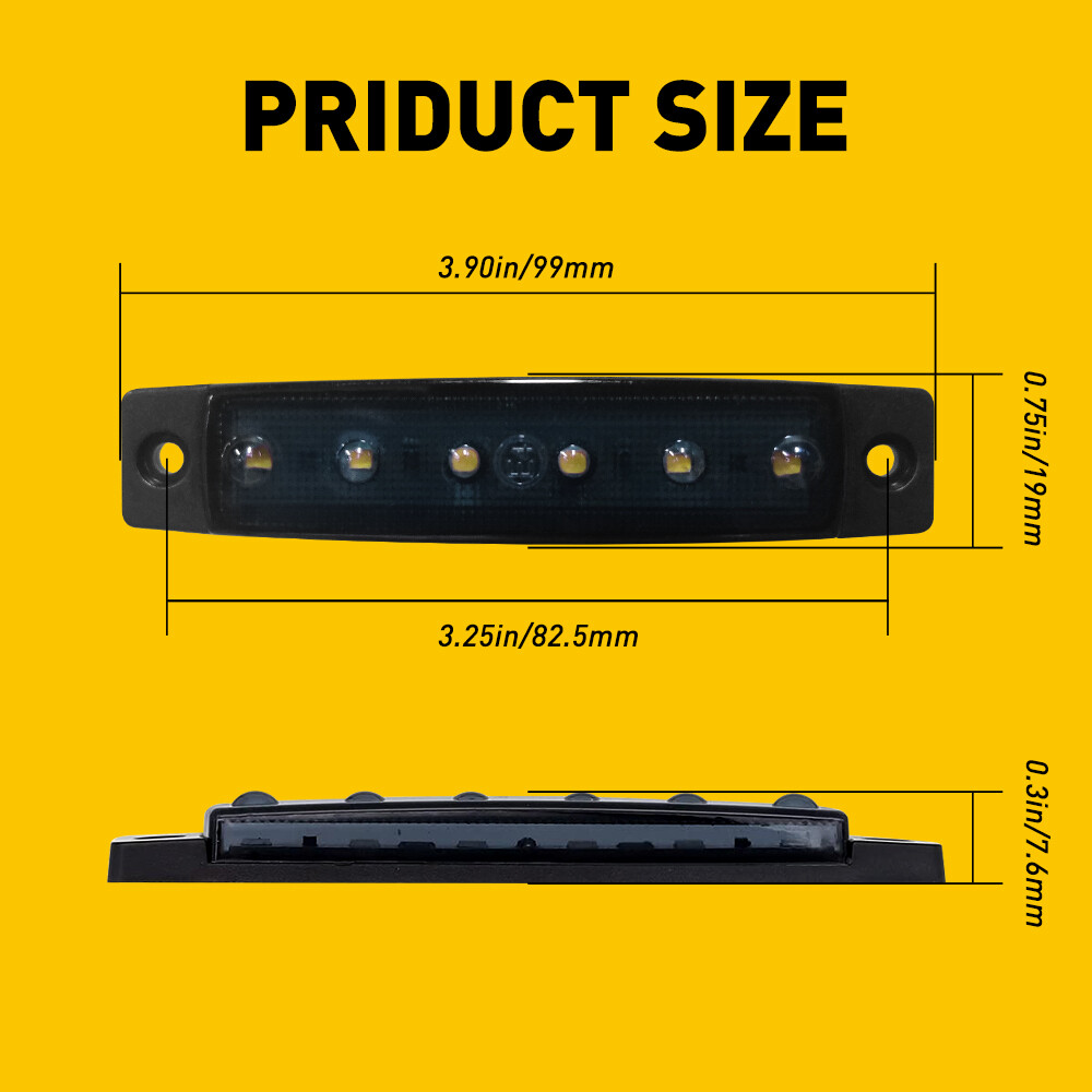 10*Smoke White LED Rock Lights For Jeep Offroad Truck Underbody Wheel Well Light