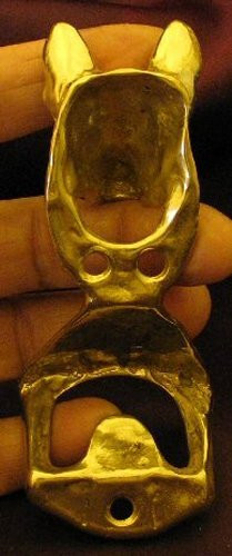 GERMAN SHEPHERD Wall Mounted Bottle Opener in Bronze