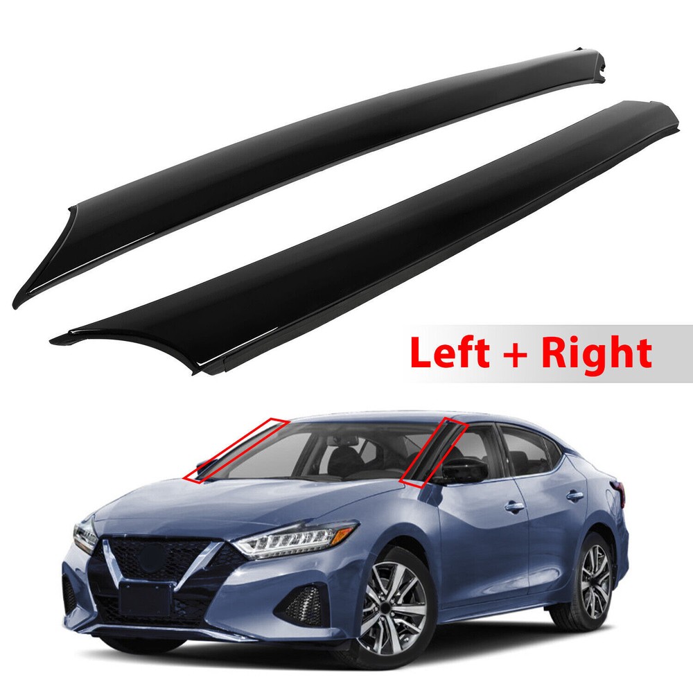 2PCS For Nissan Maxima 2016-2020 LH&RH Front Windshield A Pillar Molding Trim