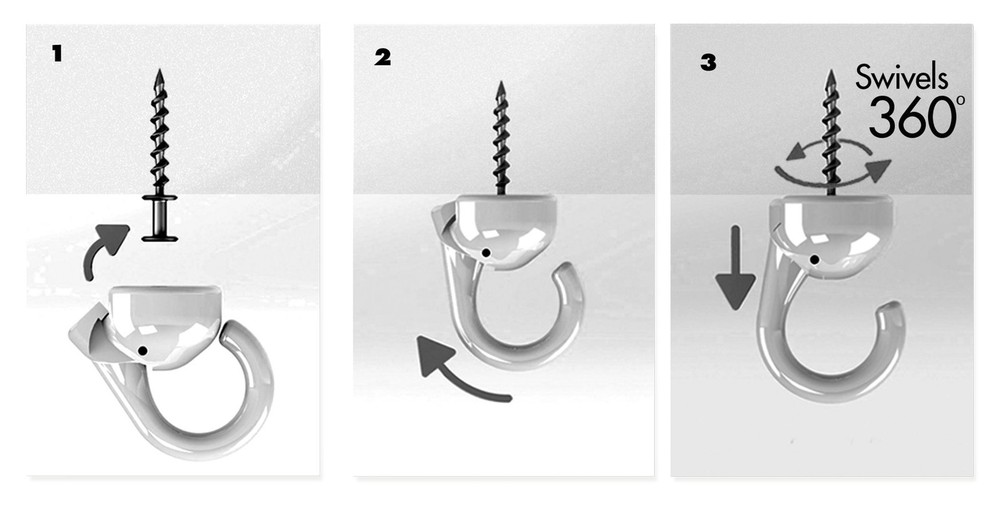 Products Elephant Ceiling Hook, 1 Hanger, Nickel